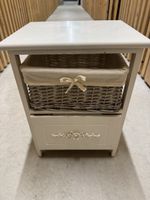 Nachttisch/Tischchen Shabby Chic mit Korb & Schublade