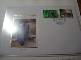 Brief Schweiz 2002, mit alter + neuer Eisvogel-Marke