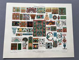 Orig. Farbdruck „Ornamente 2“ - Meyers Konv. Lexikon