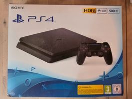 Playstation 4 (Boîte d'origine + câbles, manette et jeux)