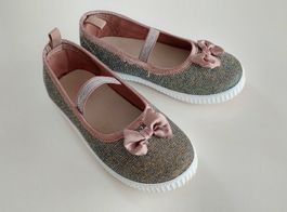 BALLERINAS  |  GLITZER mit MASCHE  |  Gr. 27  |  Neuwertig!