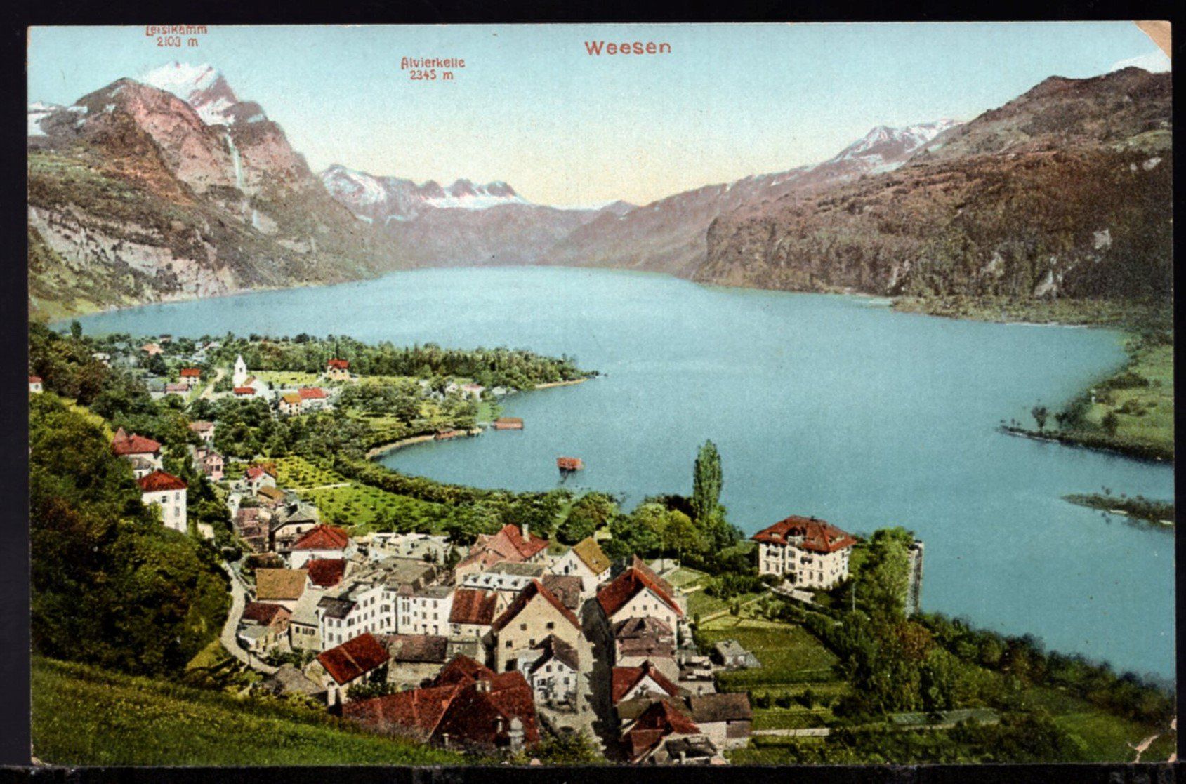 Cartes postales: Weesen mit Wallensee  11.VIII.07   Luftbild – D'occasion à Aarau par kufi44
