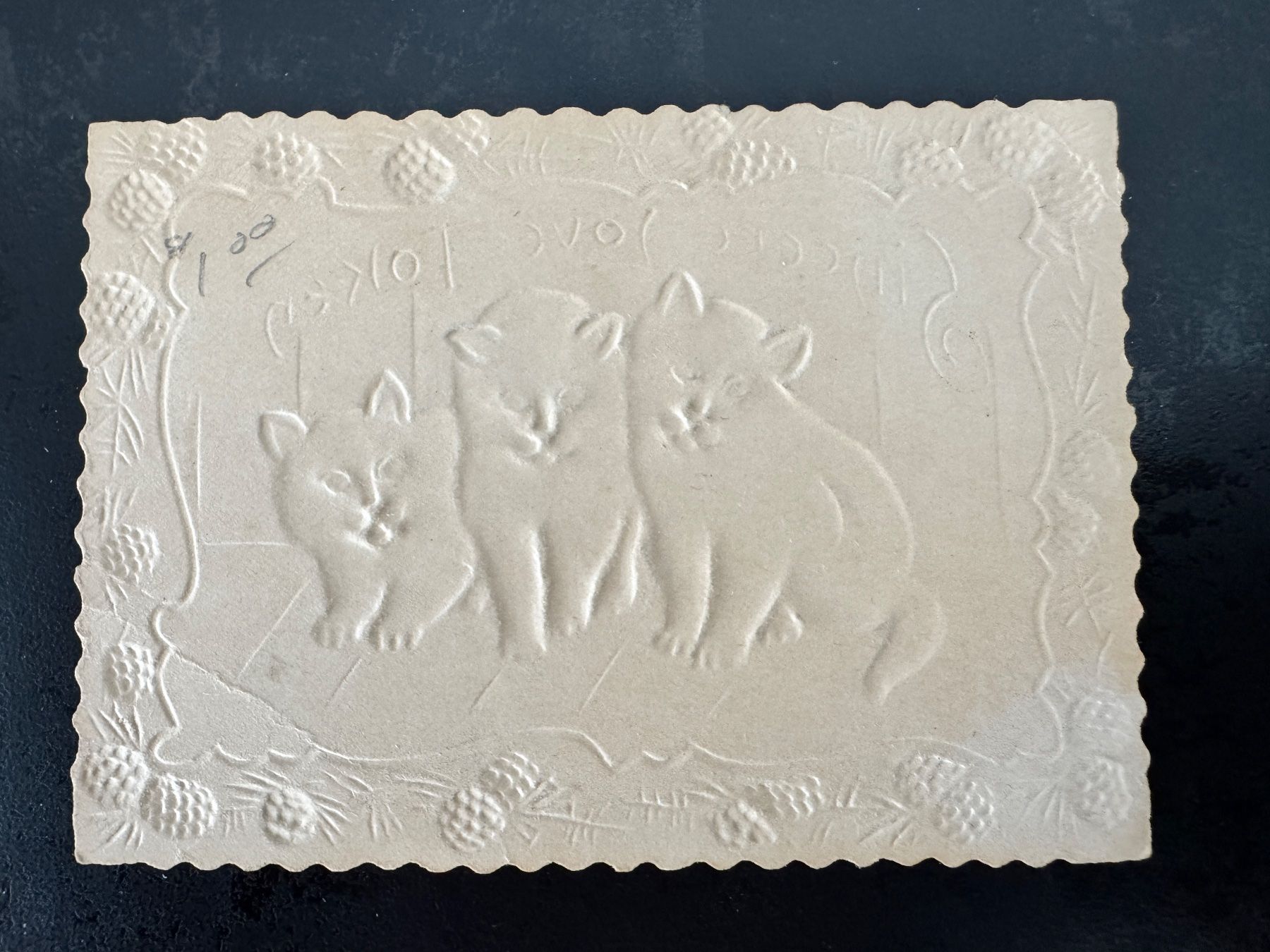 Cartoline postali: Altes Papier-Ephemera mit Katzenmotiv – Usato da Egg b. Zürich venduto da chantilly-lace 1