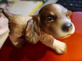 Goebel Hund, Cocker Spaniel braun, Deko Figur