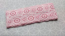 Baumwollband   rot/weiss,   Breite 13 cm