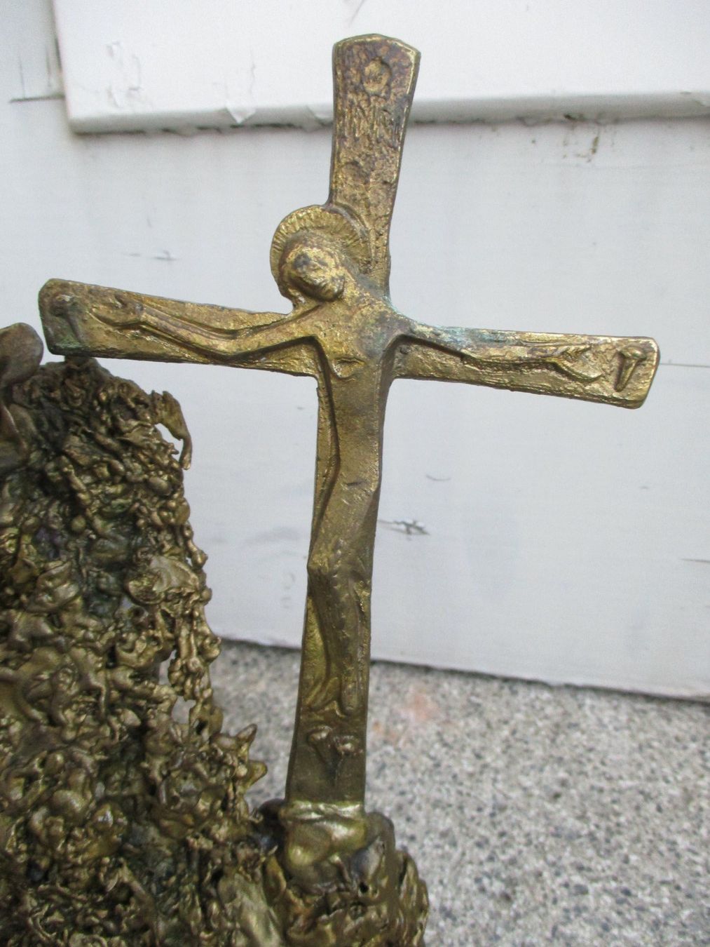 Sculture & Statue: Kruzifix-Skulptur Kunst-Objekt Messing / Bronze A. WIDER? – Usato da Windisch venduto da Autogrammo 5