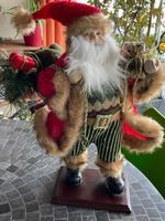 Père-Noel/Weihnachtsmann -  magnifique  sur socle en bois