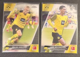Topps Chrome 21/22 Erling Haaland & Jude Bellingham Set