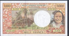 Französisch Polynesien 1000 Franc P-2l UNC
