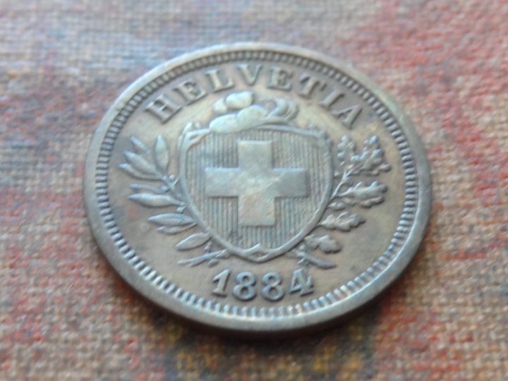 Tutti le monete: 1 Rp. 1884   (C) – Usato da Romanel-sur-Lausanne venduto da Swift13