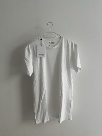 T-Shirt SELECTED HOMME Weiss M/M Pima Organic Cotton Mix neu
