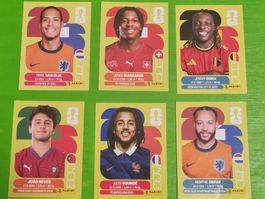 Panini Sammelbilder 6 Stk Fussball neuwertig