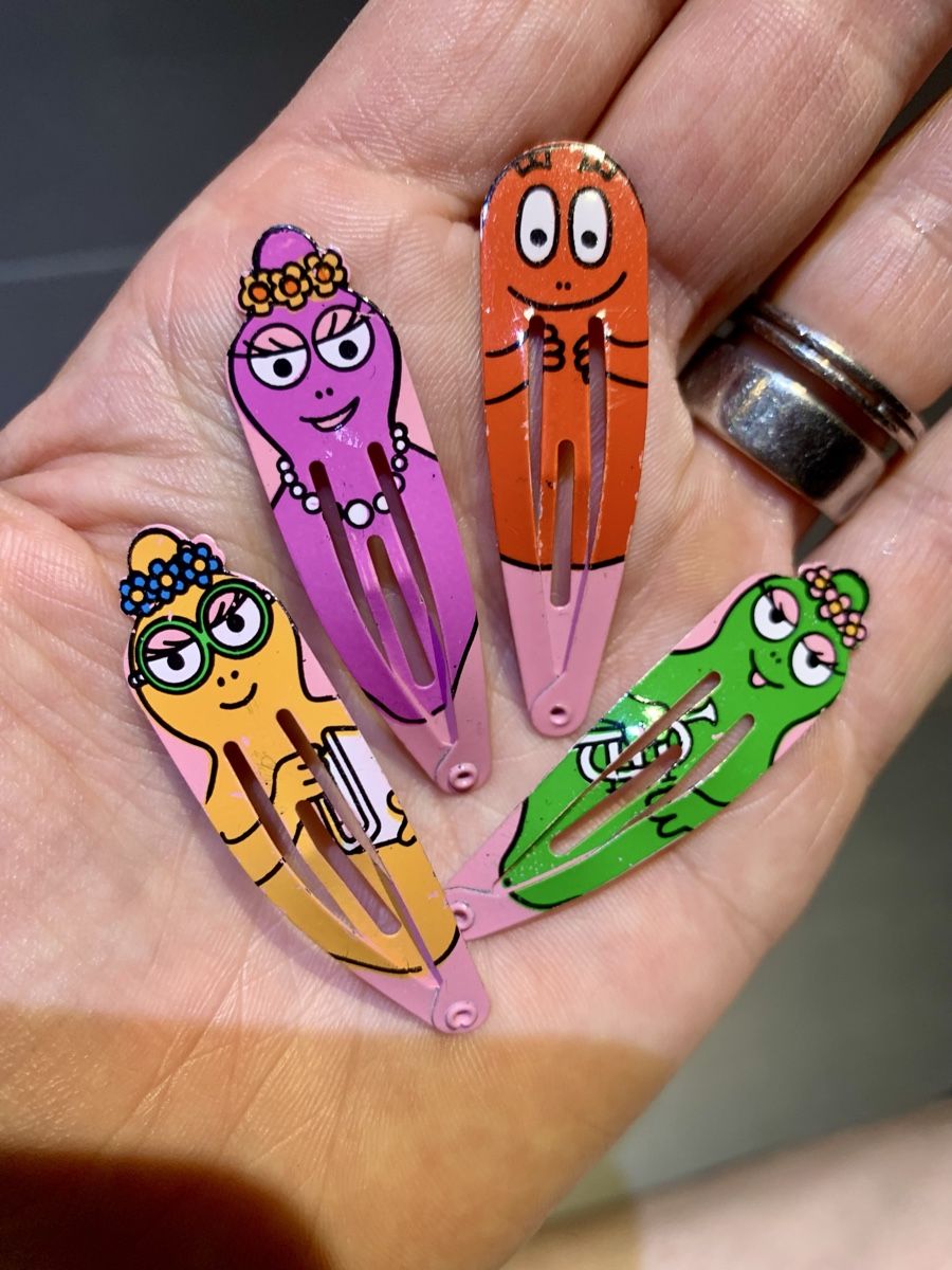 H&M Accessori per capelli: 4 BARBAPAPA Spängeli / Haarspangen / Haarclips  – Usato da Winterthur venduto da amapola 2