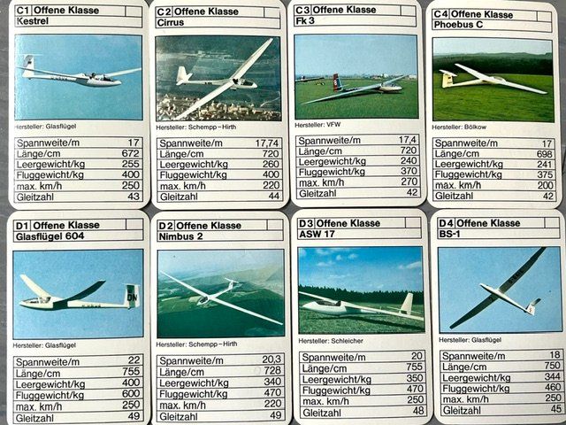 Giochi: Quartett Segelflugzeuge Nr. 3229 – Usato da Zürich venduto da gigimai67 3