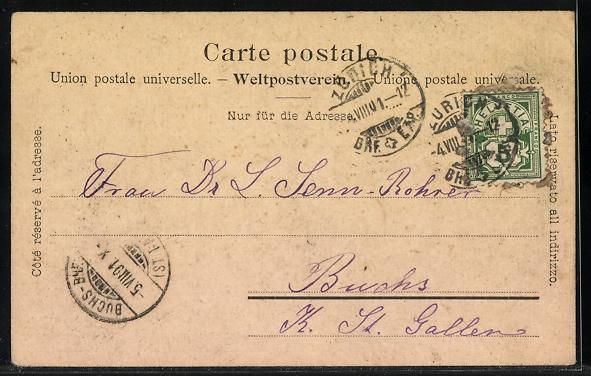 Cartoline postali: AK Aargau, Trachtenmädchen, 1901 – Usato da Berlin venduto da bartko-reher 1