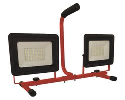 LED Baustrahler Doppelstrahler / Stativlampe / 2 x 50W