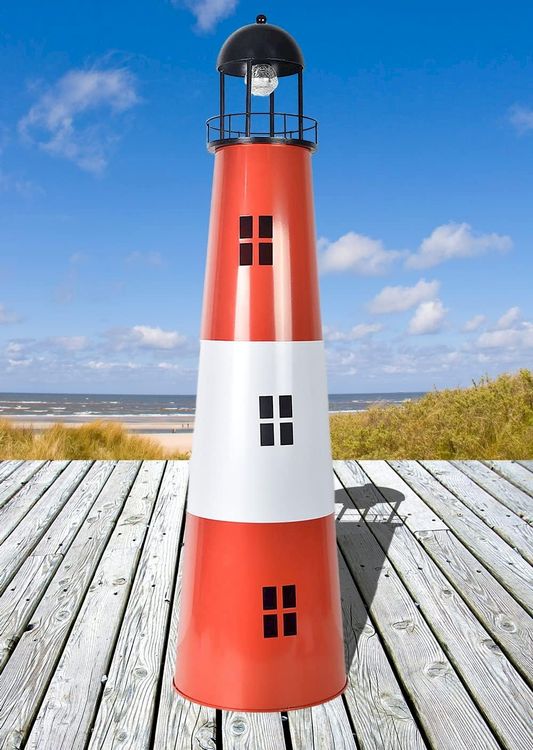 Stagni & Fontane ornamentali: Solar Leuchtturm mit LED 120cm – Nuovo e nell'imballaggio originale da Bottighofen venduto da zaap