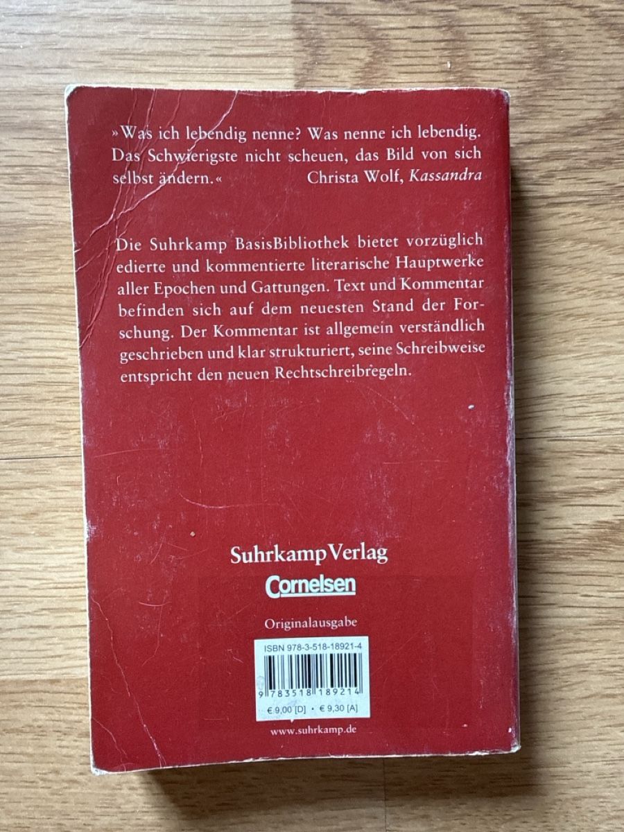 Libri: Kassandra: Christa Wolf Suhrkamp  – Usato da Gränichen venduto da cat_lady 1