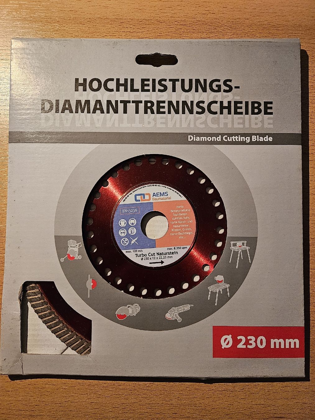 Tutti gli attrezzi: Diamanttrennscheibe 230 mm – Nuovo e nell'imballaggio originale da Volketswil venduto da Kanurivo