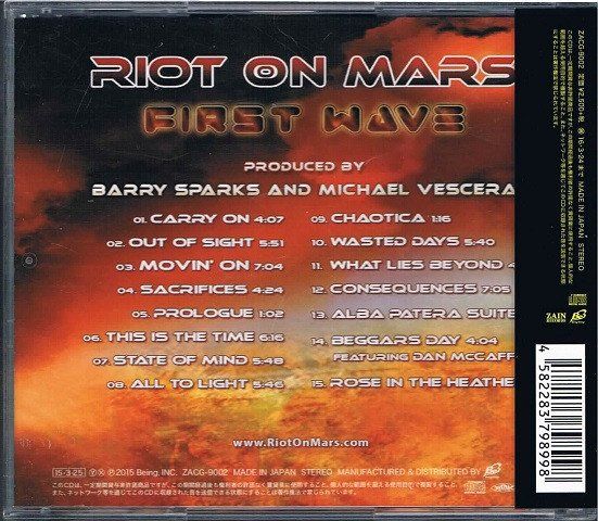 CD: Riot On Mars – First Wave JAPAN+OBI – Usato da Gingins venduto da Demonseed 1