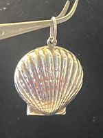 Pendentif  Boite Cachette Coquillage Argent Massif 925