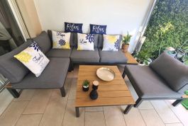 PRIX/ÉTAT👍 (Neuf 1'798fr) Salon jardin modulable + bâche