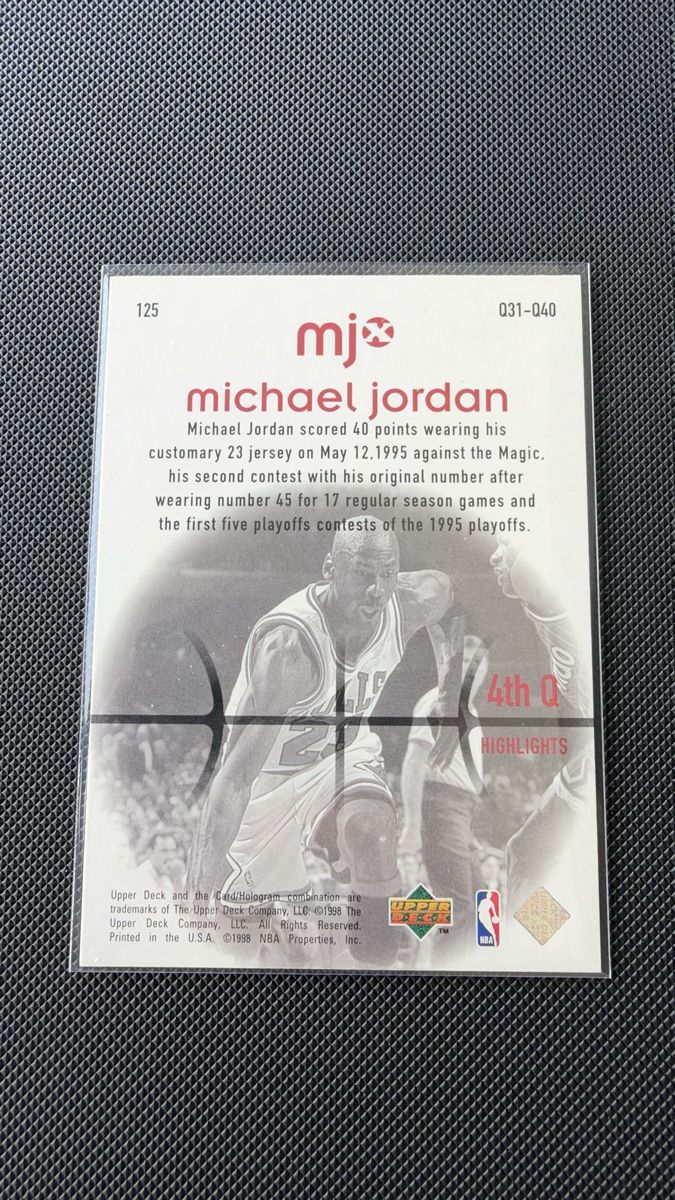 Nba Cartes à collectionner: Michael Jordan Upper Deck 1996 4th Q 125 – D'occasion à Affoltern am Albis par mr_choppa 1