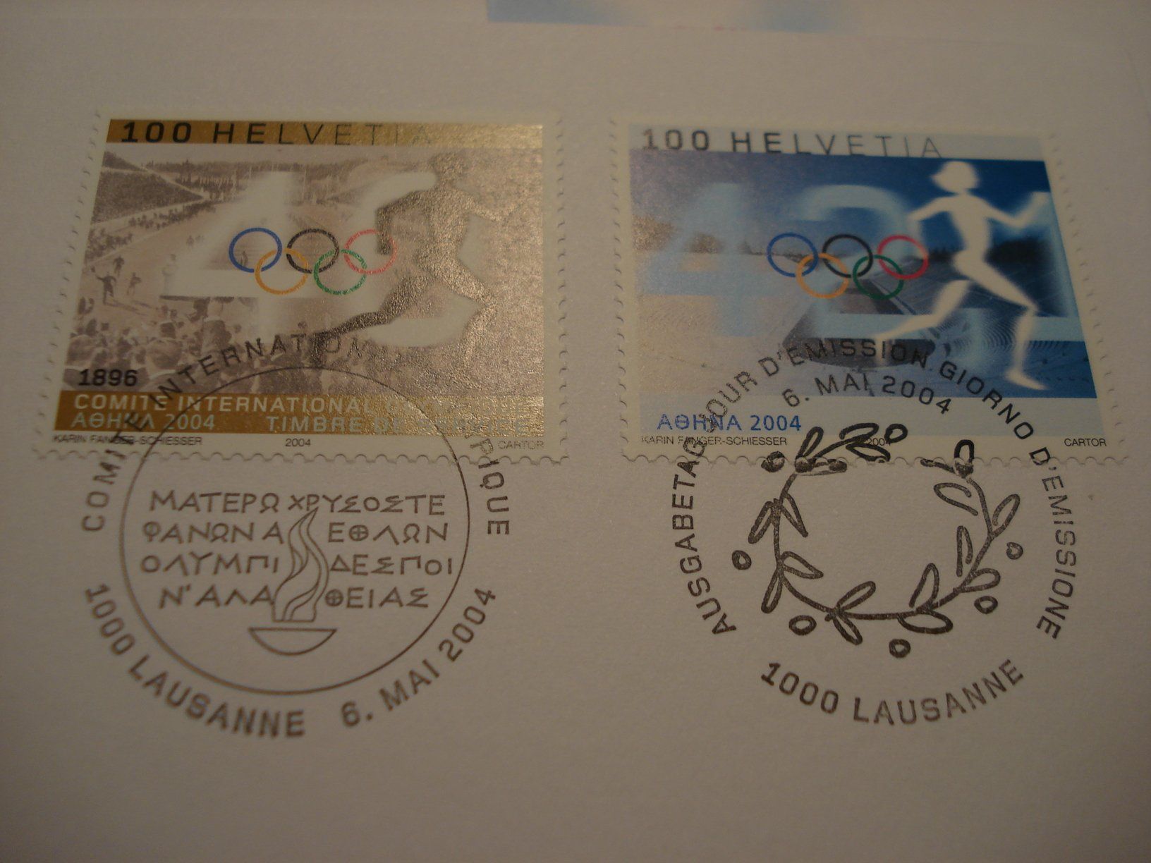 Tutti i francobolli: Olympia 2004, FDC Satz + Einzel, 3 Belege – Usato da Niederwil AG venduto da morostahu
