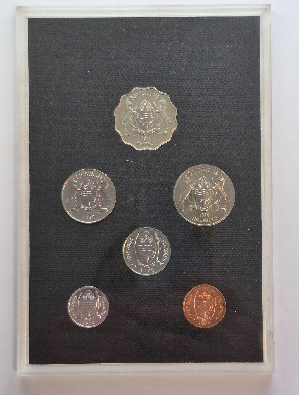 Alle Münzen: Botswana  - Münzsatz 1976 - Proof – Gebraucht aus Schlieren von num.boutique 1