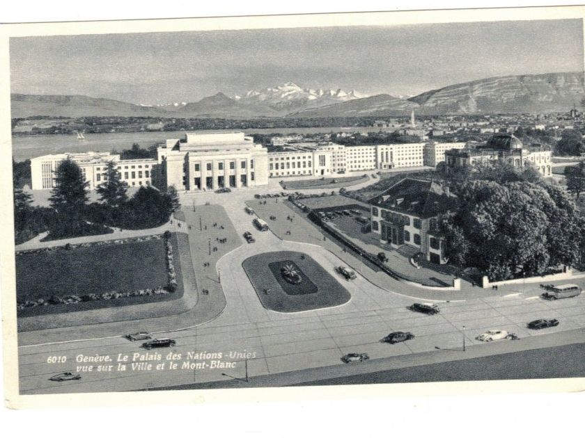 Ansichtskarten: Genf Genève Palais Nations Unies UNO – Gebraucht aus Widnau von Seppl480