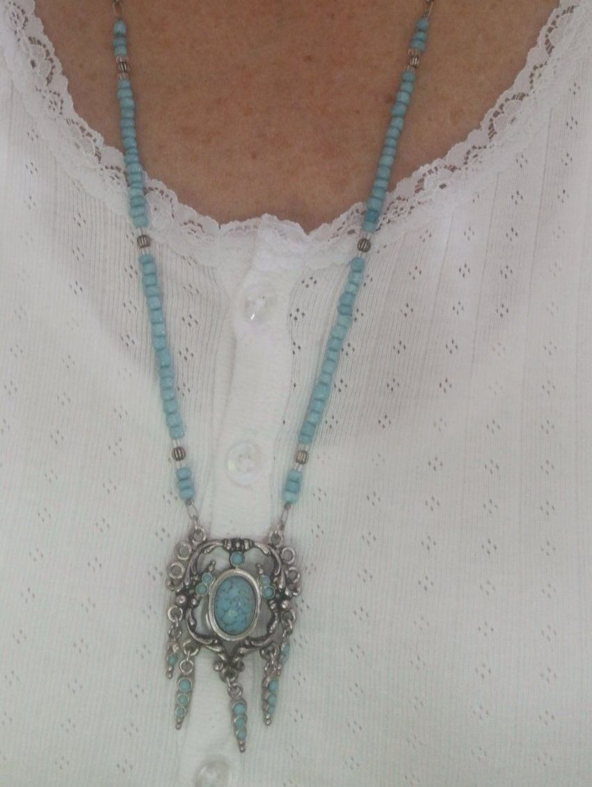 Ketten: Kette Türkis Boho Ethno Vintage – Neu (gemäss Beschreibung) aus Ennetbaden von Rosen1