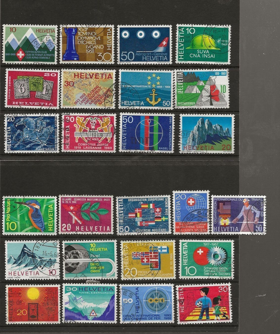 Tutti i francobolli: CH Propagande 1966 69 – Usato da Sion venduto da PierreP01