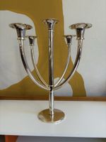 WMF Art-Déco-Kerzenleuchter 5-armig versilbert 1930er Jahre