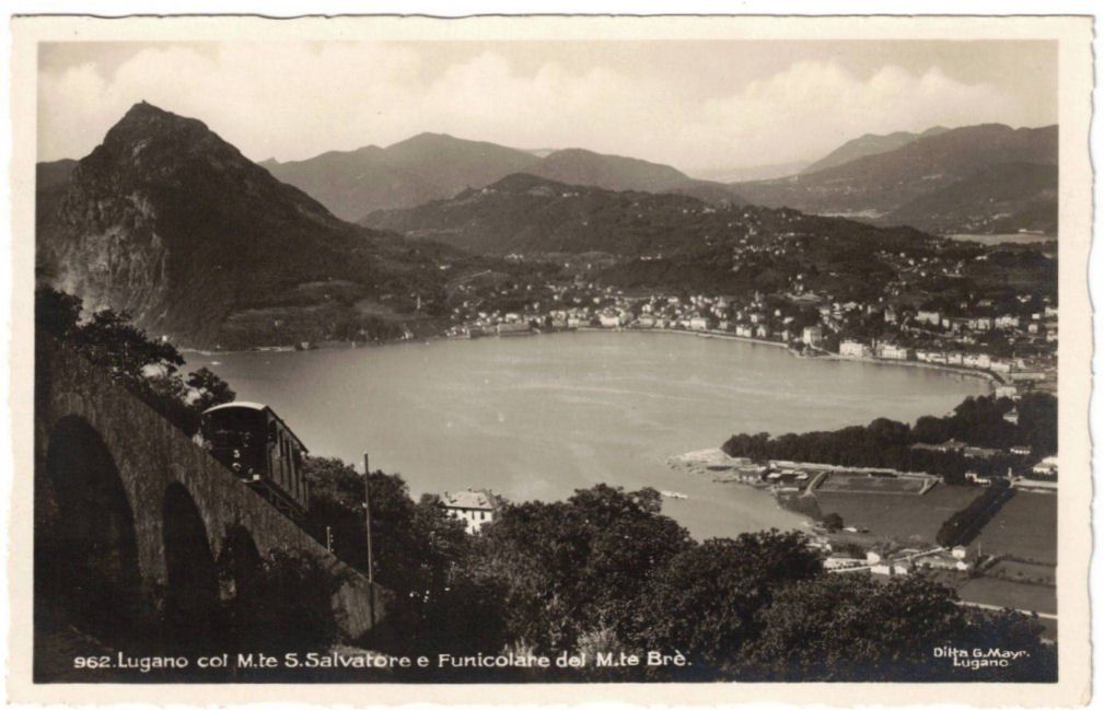 Ansichtskarten: Lugano - Standseilbahn Monte Bré – Gebraucht aus Binningen von Mountainrider