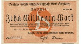Siegburg 10 Mil.Mark Serie B 20.08.1923 VZ-VZ+