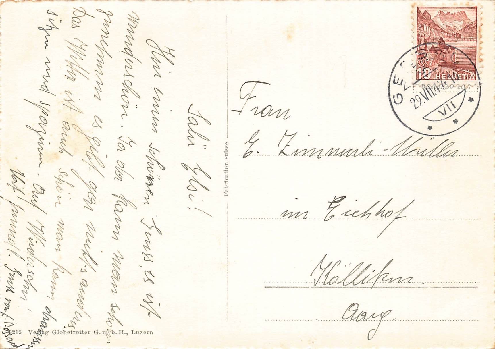 Cartoline postali: Ferienheim Gschwend gersau G – Usato da Biasca venduto da Blenio71 1