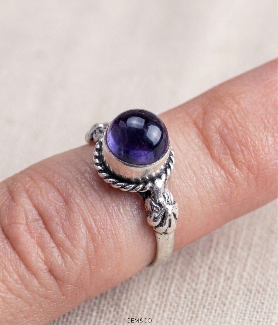 Anelli: Antiker Silberring mit Amethyst – Usato da Matten b. Interlaken venduto da kero71 3