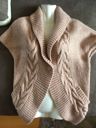 Gilet cardigan grosses mailles laine  alpaga WE S