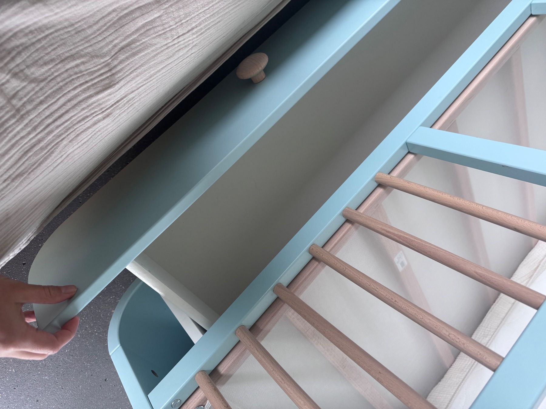 Ikea Letti: IKEA MYLLRA Babybett Blau – Usato da Zürich venduto da ivn_pr75 6