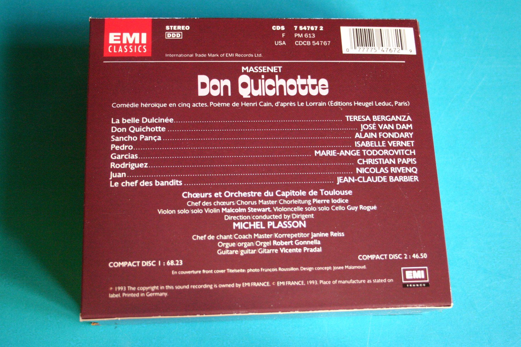 CDs: MASSENET DON QUICHOTTE – D'occasion à Winkel par Gallica 1