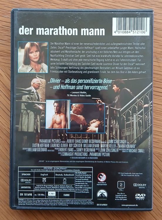 Tutti i DVDs: der marathon mann - Dustin Hoffmann – Usato da Dietikon venduto da Ruempfli 1