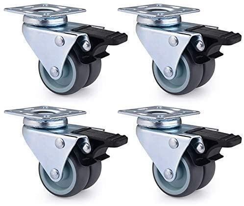 Schwerlastrollen 215mm Set - 4 Rollen Mit 500kg Tragkraft | Lenkrollen Für Wagen & Karren