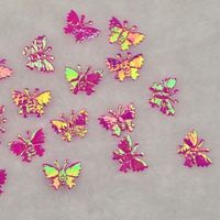 Appliques PAPILLONS brillants PINK 20pcs