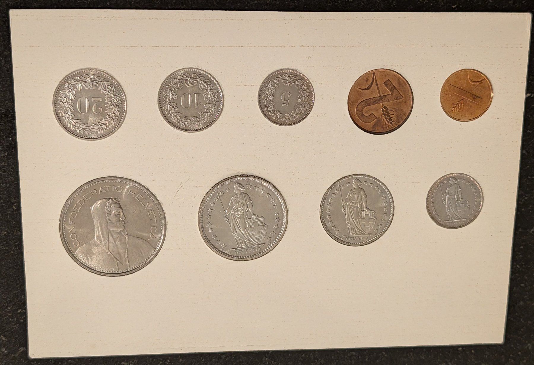 Tutti le monete: Münzsatz Schweiz 1977 stgl. – Nuovo (secondo la descrizione) da Arch venduto da coinsandmore 1