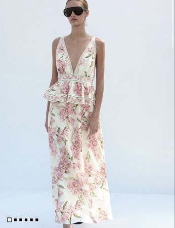 Summer Floral Linen Viral dress Sold out on HM 