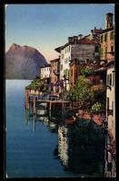 Gandria /Lago di Lugano, Häuserzeile am