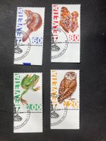 Schweiz 1995 Satz 1.Tagsstempel bedrohte Tiere Biber Frosch