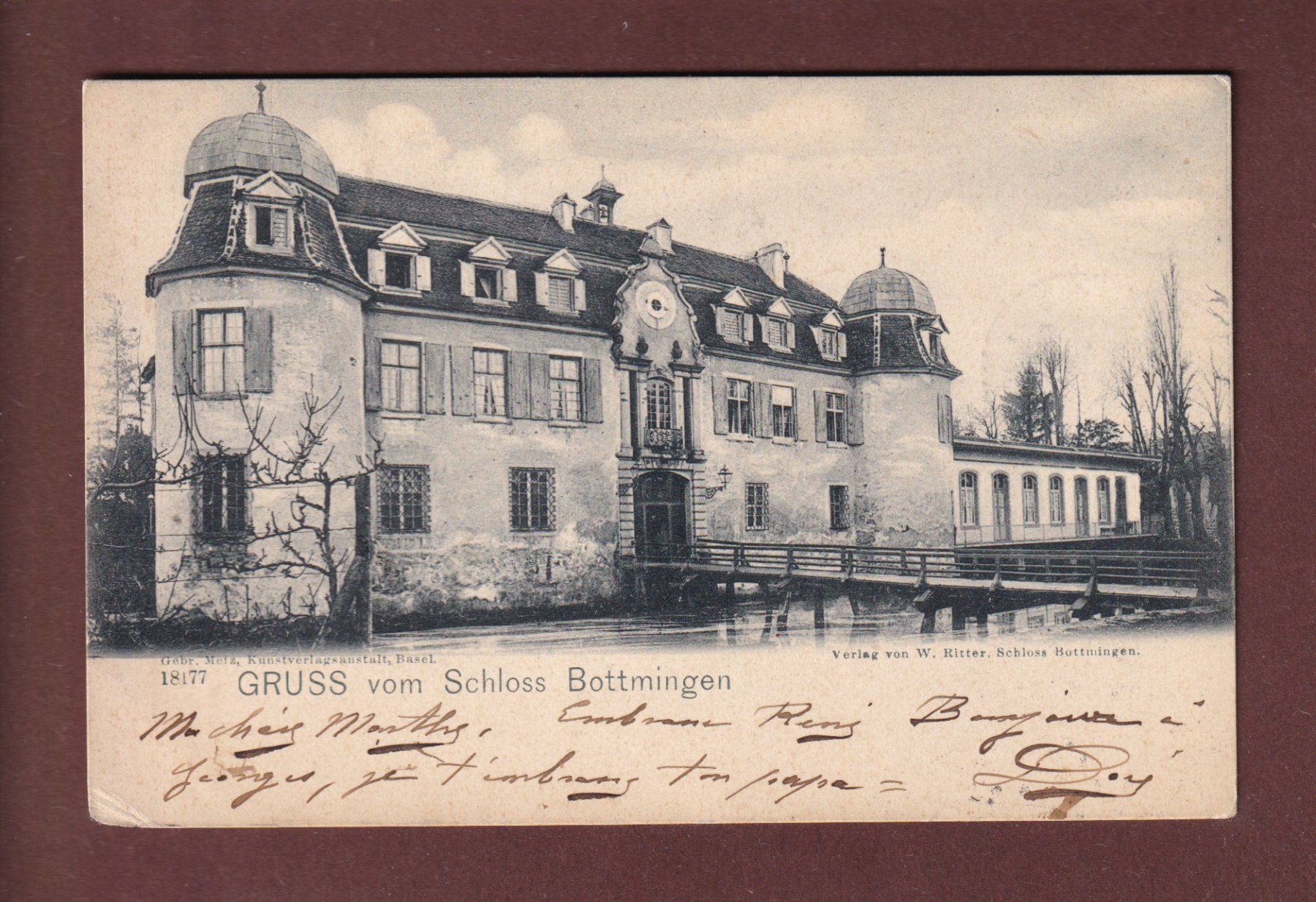 Cartoline postali: Gruss vom Schloss BOTTMINGEN - 1903 – Usato da Pully venduto da nicecards-shop