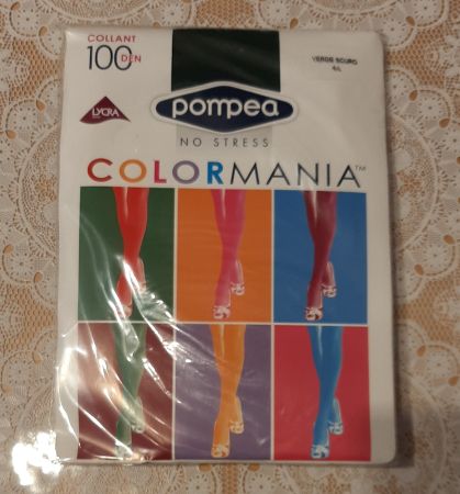 Pompea Colormania 100DEN Dunkelgrün Gr.4/L Strumpfhose