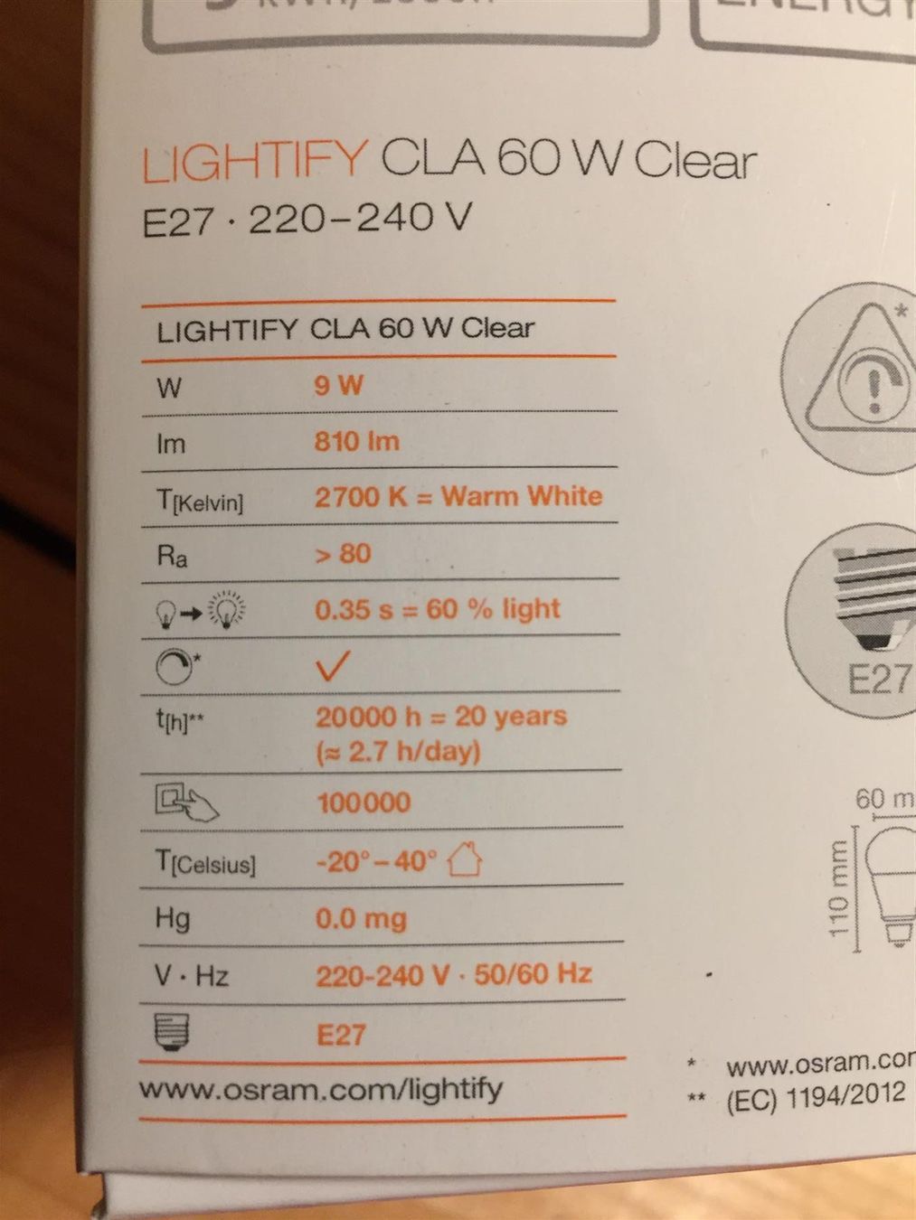 Osram Lampen: Wifi Smart Home  LED Lightify Osram,E27,9W  Lampe -395 – Neu und originalverpackt aus Recherswil von paulchen09 4